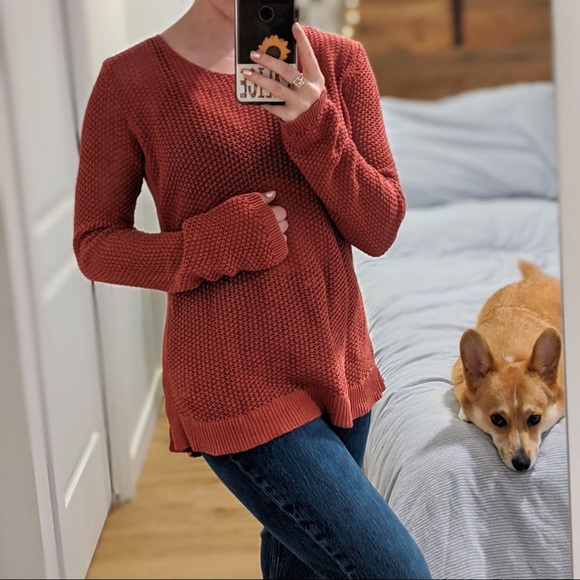 Burnt orange knitted sweater - Picture 2 of 2